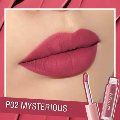 Pink Flash Melting Matte Waterproof Lipcream - P02 Mysteri ous - 2.5ml