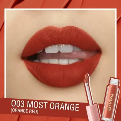 Pink Flash Melting Matte Waterproof Lipcream - O03 Most Orange - 2.5ml