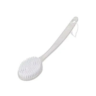 Athena Long Handle Plastic Bath Brush White