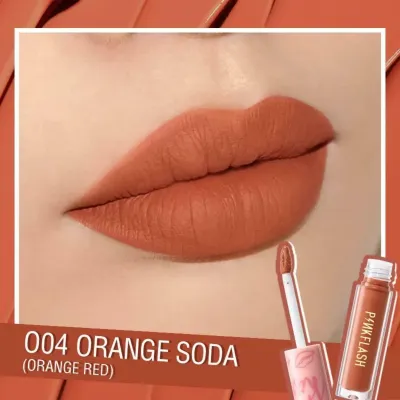 Pink Flash Melting Matte Waterproof Lipcream  O04 Orange Soda - 2.5g