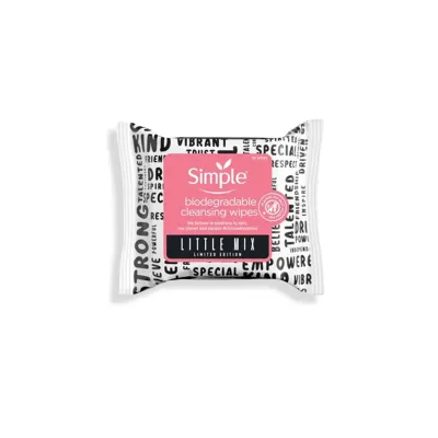 Simple Biodegradable Little Mix Cleansing Wipes - 20 Wipes