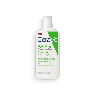 CeraVe Hydrating Cream To Foam Cleanser For Normal to Dry Skin 87ml