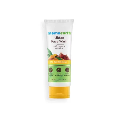 Mamaearth Ubtan Face Wash with Turmeric & Saffron for Tan Removal 100 ml