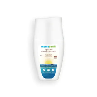 Mamaearth Aqua Glow Hydrating Sunscreen Gel with Himalayan Thermal Water & Hyaluronic Acid With SPF 50 PA++++ 50g