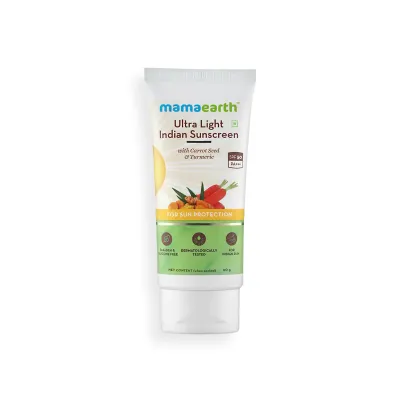 Mamaearth ultra light indian sunscreen SPF50 PA+++ 80ml