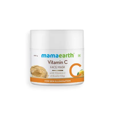 Mamaearth vitamin C face mask with kaolin clay for skin illumination 100g