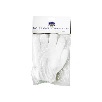 Athena Bath And Shower Exfoliating Gloves - White 