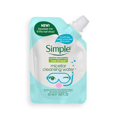 Simple Kind To Skin Micellar Cleansing Water Pouch 50ml