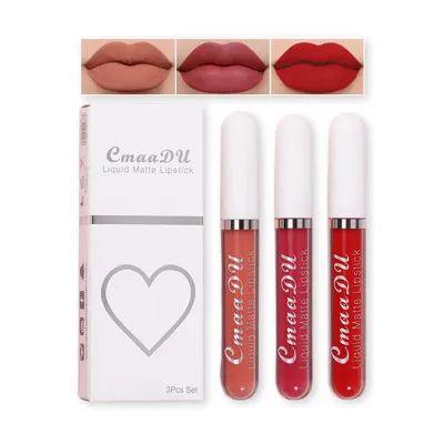 Cmmadu 01 Liquid Matte Lipstick Set 3pcs