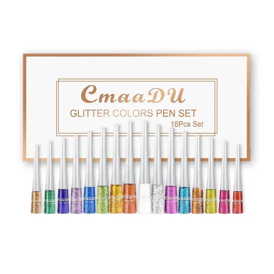 Cmaadu 16pcs Glitter Colors Pen Set