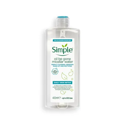 Simple Daily Skin Detox Oil Be Gone Micellar Water 400ml