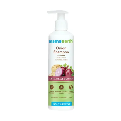 Mamaearth Onion Hair Fall Shampoo for Hair Growth & Hair Fall Control, with Onion Oil & Plant Keratin 250ml