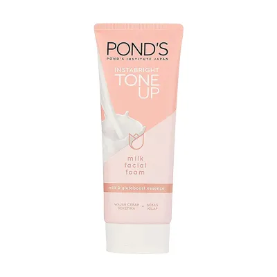 Pond�s Instabright Tone Up Milk Facial Foam With Milk & Glutaboost Essence 100g