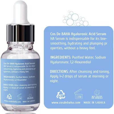 Cos De Baha H Hyaluronic Acid Serum (H) 30ml