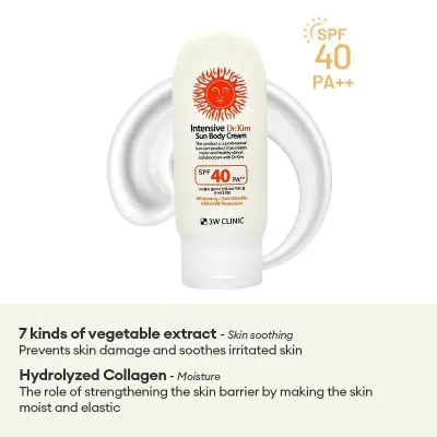3W CLINIC Intensive Dr. Kim Sun Body Cream 150g SPF 40PA++