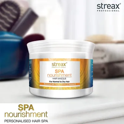 Streax Professional Spa Nourishment Hair Masque Normal To Dry Hair With Honey Extract & Vitamin E 500g