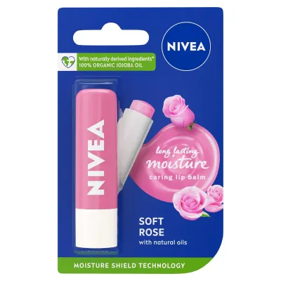 Nivea Soft Rose Lip Balm 4.8g (Germany)