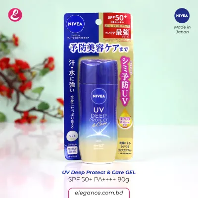 NIVEA UV Deep Protect & Care Gel SPF 50+ PA++++ 80g (Japan)