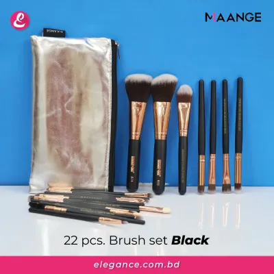 Maange 22 pcs brush set Black