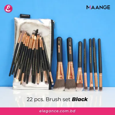 Maange 22 pcs brush set Black