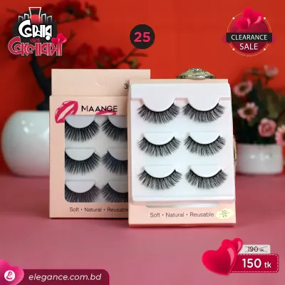 Maange 3d Natural Eyelash 3 pair 25no