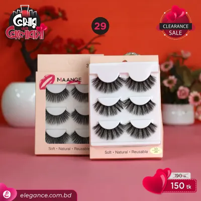 Maange 3d Natural Eyelash 3 pair 29no