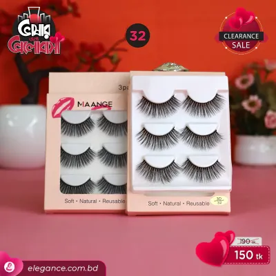 Maange 3d Natural Eyelash 3 pair 32no