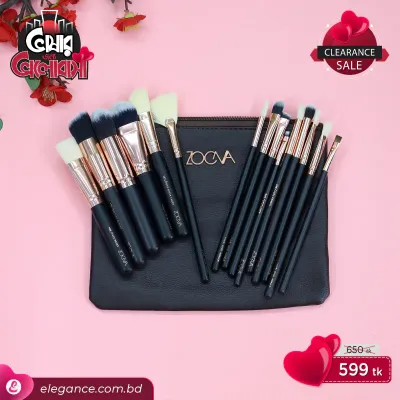 Zoeva 15 Pieces Makeup Brush Set Black