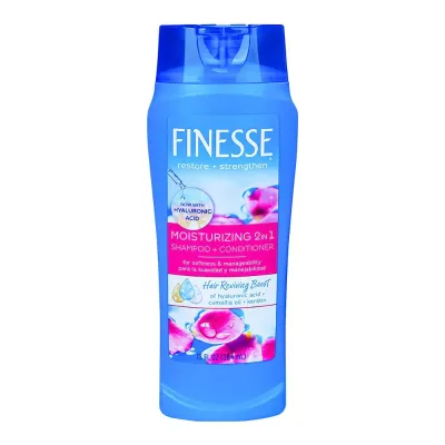 FINESSE Restore + Strengthen Moisturizing 2in1 Shampoo+Conditioner With Hyaluronic Acid 384ml