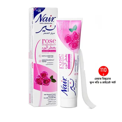 Nair Rose Fragrance Hair Remover Legs & Body For All Skin Types 110g (UK)	