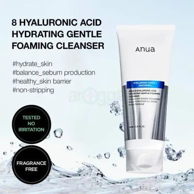 ANUA 8 HYALURONIC ACID HYDRATING GENTLE FOAMING CLEANSER 150ml	