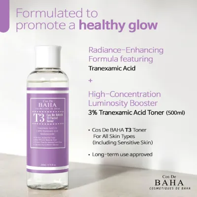 COS DE BAHA T3 Tranexamic Acid 3% Facial Toner 200ml	
