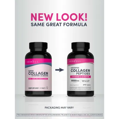 Neocell Grassfed Collagen Peptides + Vitamin C & Biotin, 270 Tablets (USA)