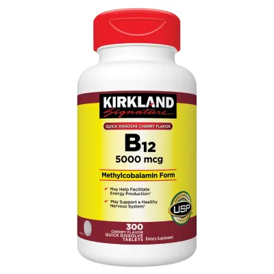 Kirkland Signature Quick Dissolve B-12 5000 mcg, 300 Tablets	