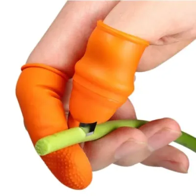 Silicone Thumb Knife Vegetable Cutter (1 Set)