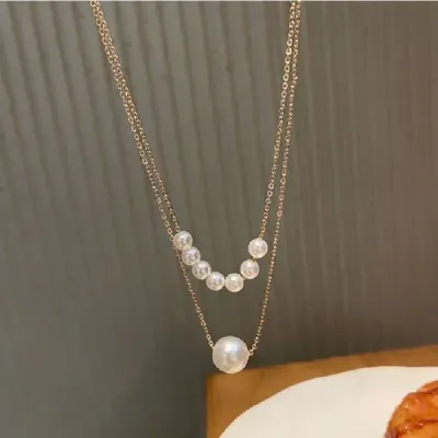 Korean Style New 2 Layer 8 Pearl Necklace for Girl