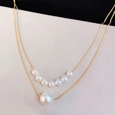 Korean Style New 2 Layer 8 Pearl Necklace for Girl