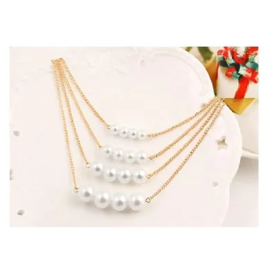 4 Layer Pearl Necklace For Women