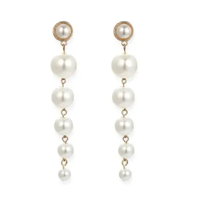 Ball Drop Pearl Earrings