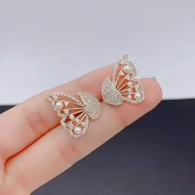 Pearl Wings Butterfly Earrings 