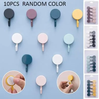 Multicolor Wall Hook Set (10 Pc)