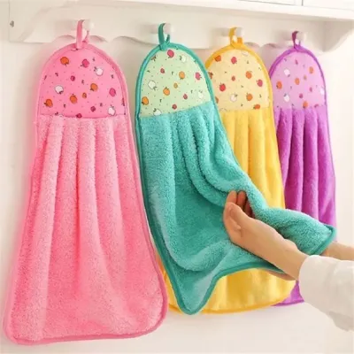 Microfiber Hanging Washbasin Towel for Kitchen and Bathroom