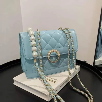 Beautiful Fashionable PU Leather Pearl Bag