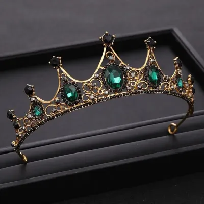 Green and Golden Stone Crown