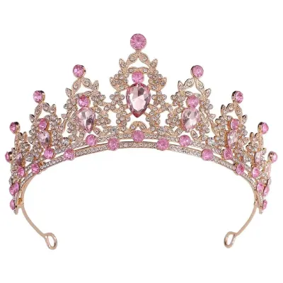 Pink and Golden Stone Crown