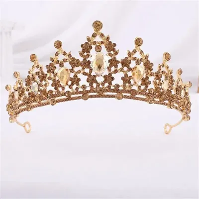 Pink and Golden Stone Crown