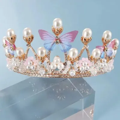 Pearl Butterfly Party Princess Crown 