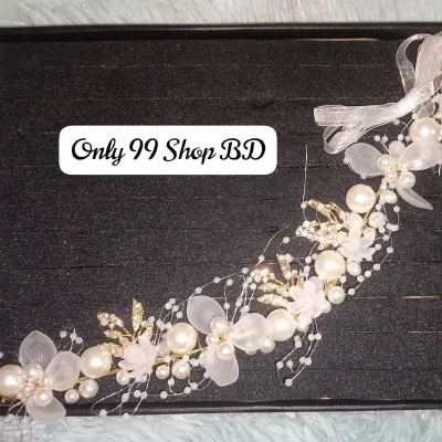 Faux Pearl Flower Headpiece Headband