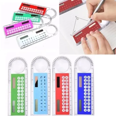 Solar Transparent  Ruler Calculator with Magnifying Glass