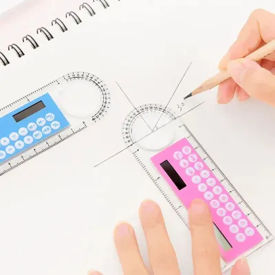 Solar Transparent  Ruler Calculator with Magnifying Glass